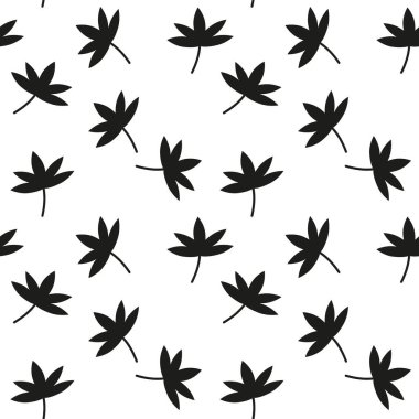 Marihuana yaprağı deseni. Marihuana yaprağı vektör desen web için basit örnek