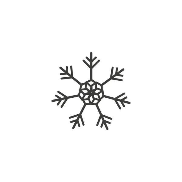 Schneeflockensymbol, Vektor-Schneeflockenzeichen, isoliertes Schneeflockensymbol — Stockvektor