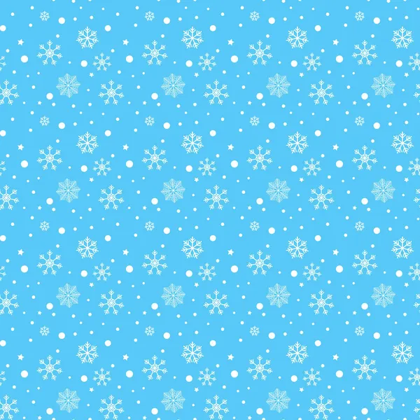 Patrón sin costuras de Navidad con copos de nieve. Ilustración vectorial . — Vector de stock
