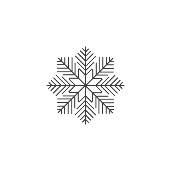Значок снежинки, векторный знак снежинки, символ снежинки — стоковый вектор