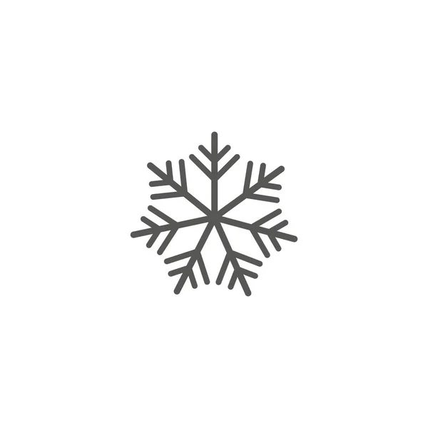 Schneeflockensymbol, Vektor-Schneeflockenzeichen, isoliertes Schneeflockensymbol — Stockvektor