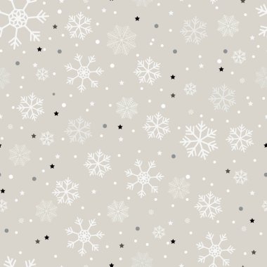 Kar tanesi desen - kar tanesi vektör desen. Her kar tanesi kolay düzenleme için tek tek gruplandırılmış.