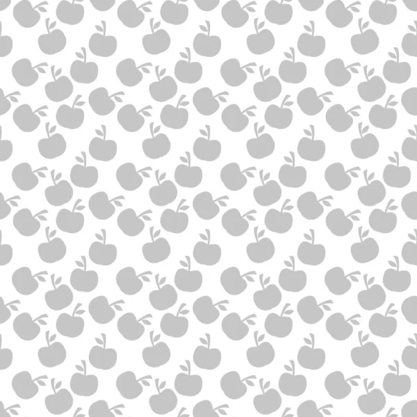 Aquarel naadloos patroon met appels op de witte achtergrond. Vector illustratie. Handgetekende achtergrond. EPS 10 — Stockvector