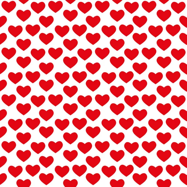 Rote Herzen. Einfache Herzen nahtlose Vektormuster. Valentinstag Hintergrund nahtlose Vektormuster — Stockvektor