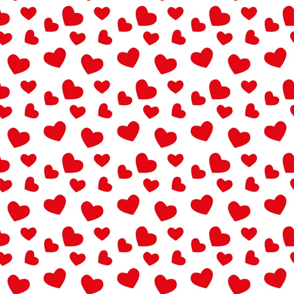 Rote Herzen. Einfache Herzen nahtlose Vektormuster. Valentinstag Hintergrund nahtlose Vektormuster eps10 — Stockvektor