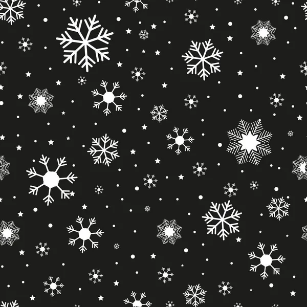 Flocon de neige motif simple sans couture. Papier peint abstrait, décoration enveloppante. Symbole de l'hiver, Joyeux Noël, Bonne année Illustration vectorielle. — Image vectorielle