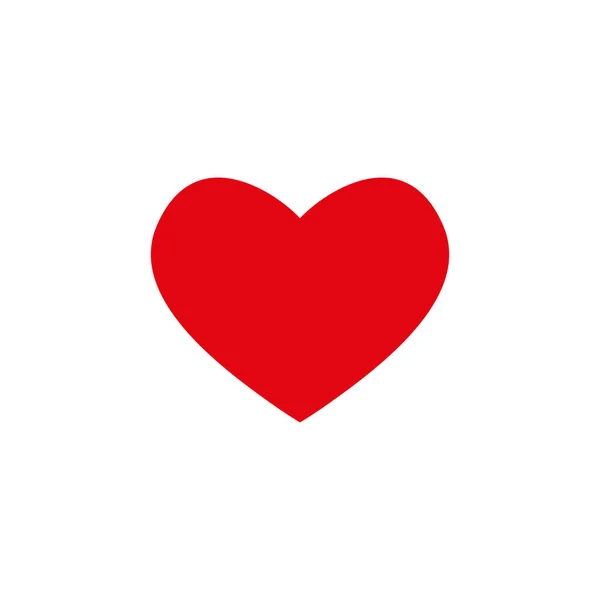 Czerwone serce ikona na białym tle. Logo miłości serce ilustracja. — Wektor stockowy