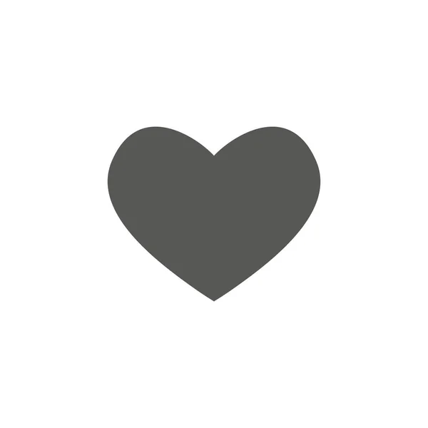 Serce wektor ikona, symbol miłości. Valentine s dnia znak, symbol na białym tle na białym tle, płaski dla grafiki i projektowania stron internetowych, logo. — Wektor stockowy