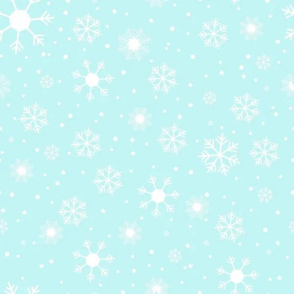 Modèle sans couture de Noël avec flocons de neige. Illustration vectorielle . — Image vectorielle