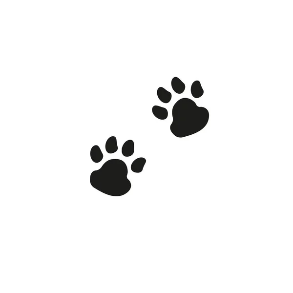 검은 동물의 발은 흰 배경에 따로 분리되어 있다. 벡터 일러스트 — 스톡 벡터