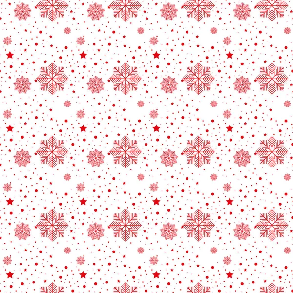 Açık arkaplanda kırmızı kar taneleri deseni. Kar tanesi vektör deseni.