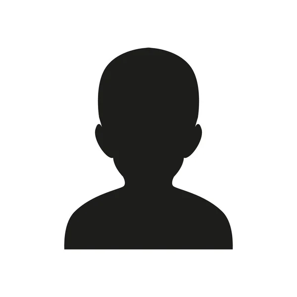 Silhouettes de visage d'enfant. Décrit bébé de profil. Illustration vectorielle — Image vectorielle