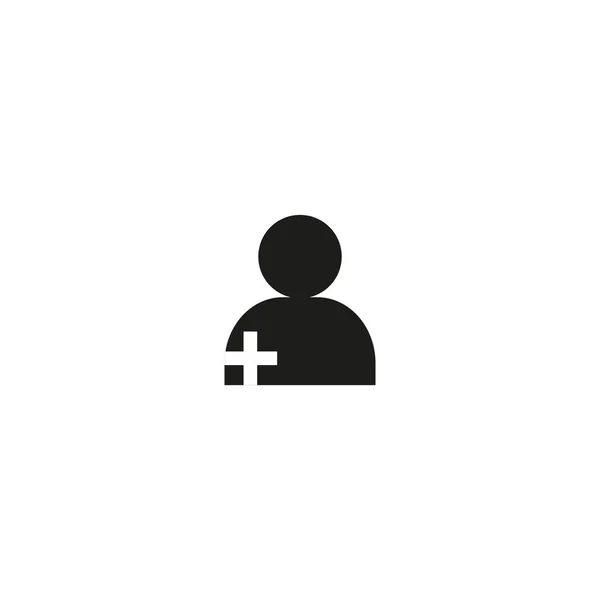 Ícone de usuário em estilo moderno plana isolada em fundo cinza. Símbolo de silhueta do usuário para o design do seu site, logotipo, aplicativo, UI. Ilustração vetorial , — Vetor de Stock