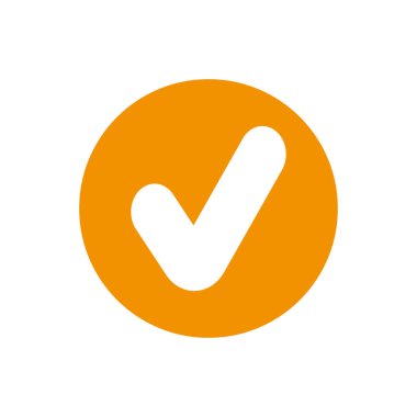 Beyaz arkaplandaki tik vektör simgesi 10 birim