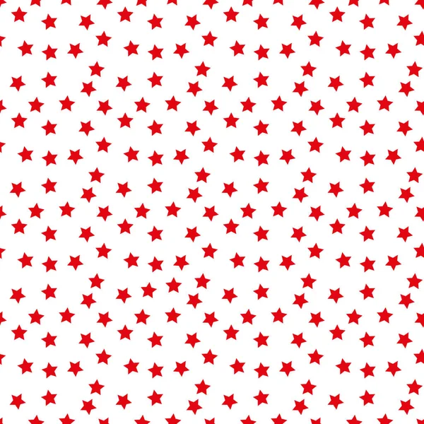 Seamless pattern of red stars. Template pattern for simple backgrounds. Flat Style — Stock Vector