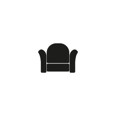 Beyaz arkaplanda izole edilmiş gri sinema koltuğu ikonu. Vektör