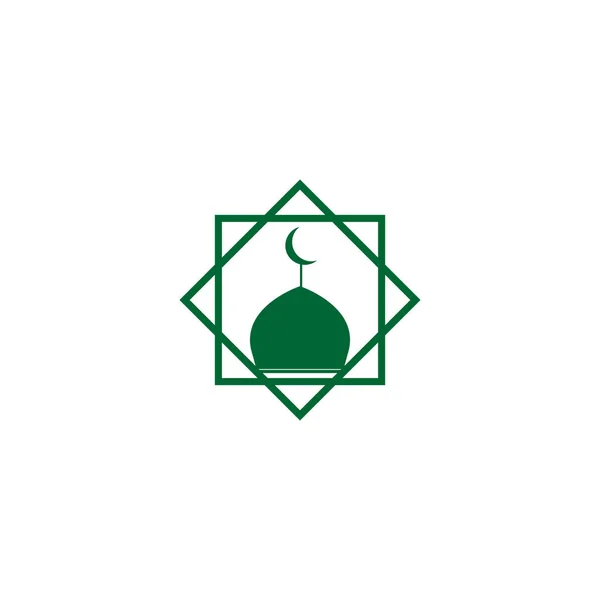 Vector icon of a mosque. Symbol of place of worship — 스톡 벡터