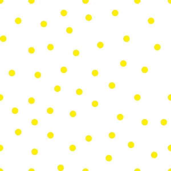 Amarelo Polka Dot Pattern Vector Pontos Ornamento Sem Costura Para —  Vetores de Stock