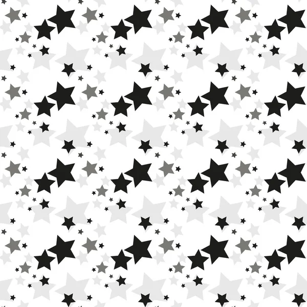 Vektor Zökkenőmentes Minta Csillagokkal Egyszerű Ismétlődő Textúra Hulló Csillagokkal Gyerekes — Stock Vector