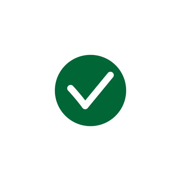 Marque Ícone Símbolo Marca Ícone Marca Verificação Positiva Logotipo Plana — Vetor de Stock