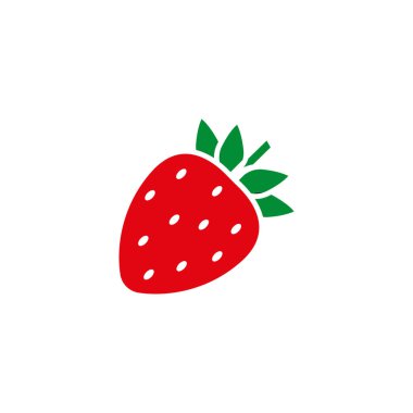 Bahçe çilek meyve veya çilek düz renk vektör simgesi gıda uygulamalar ve Web siteleri için. EPS 10