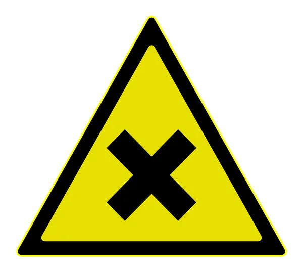 Hazard warning sign — Stock Vector