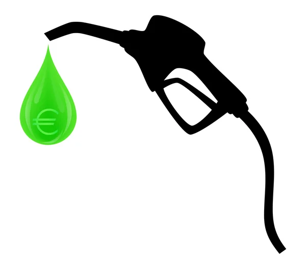 Silhuett av bensinpump — Stock vektor