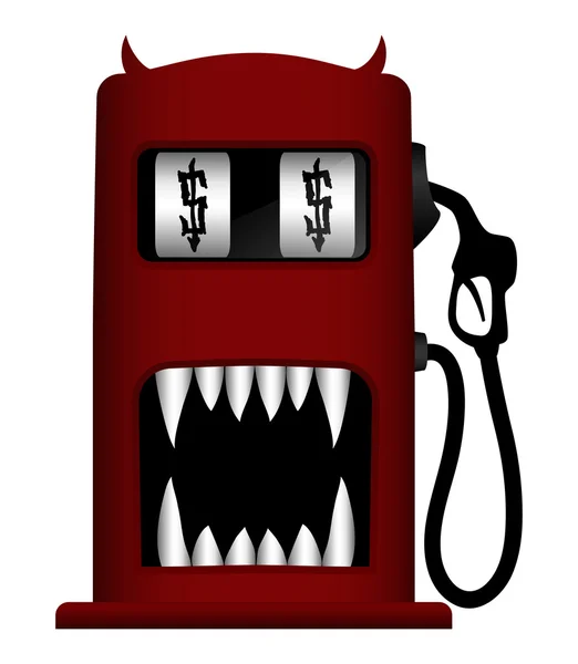 Monster benzinepomp — Stockvector