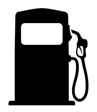 Vector silhouette of gas pump clipart