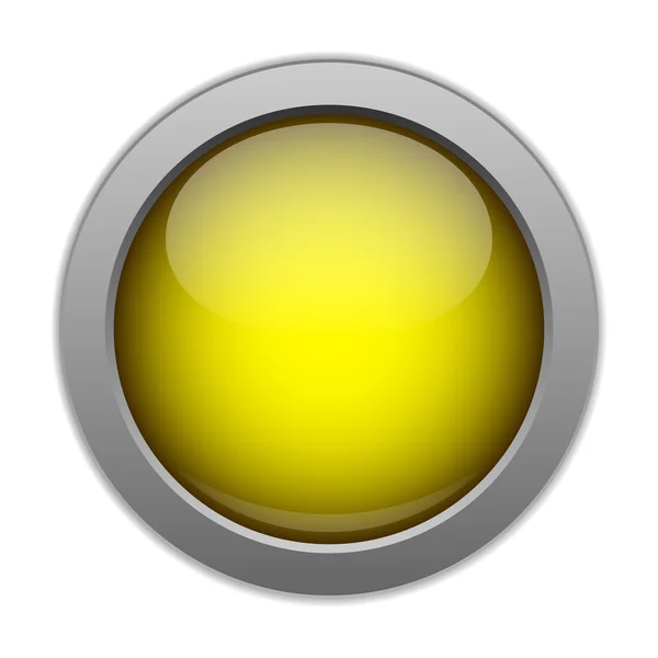Vector illustration of blue yellow button — Stock Vector