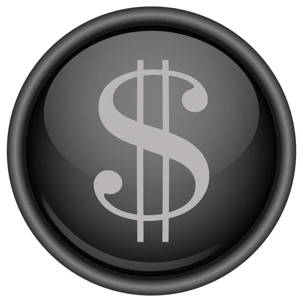 Schwarzer Vektor Dollar-Symbol — Stockvektor