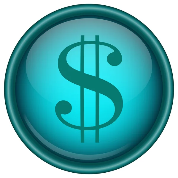 Ícone de dólar vetor azul — Vetor de Stock