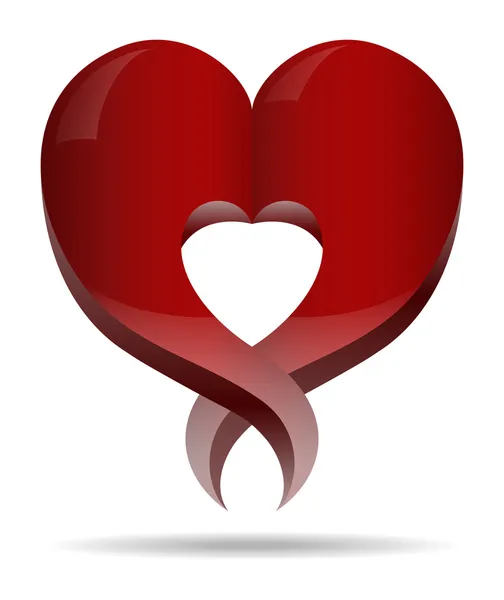 Векторное абстрактное сердце, иллюстрация ко Дню Святого Валентина — стоковый вектор