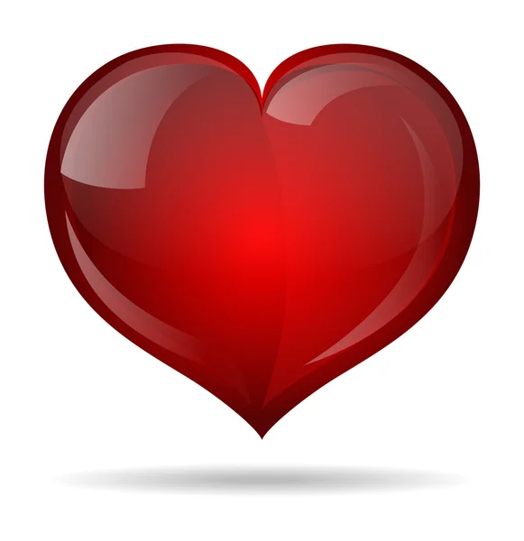 Vektorový krystal srdce, Valentýn ilustrace — Stockový vektor