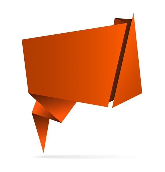 Naranja vector abstracto origami habla burbuja, eps10 — Vector de stock