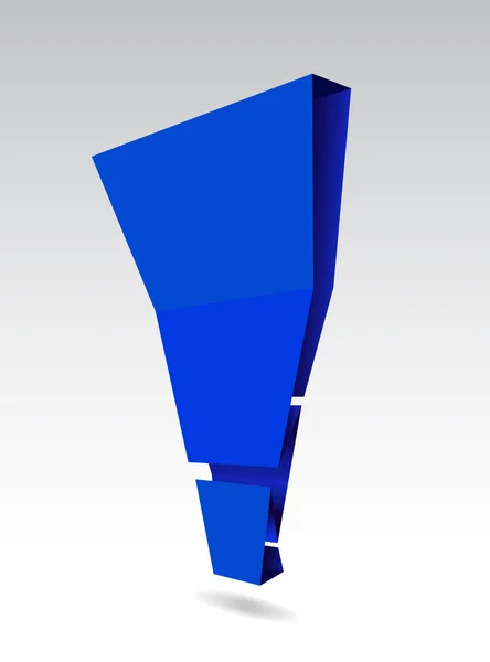 Векторна ілюстрація блакитної позначки оклику — стоковий вектор
