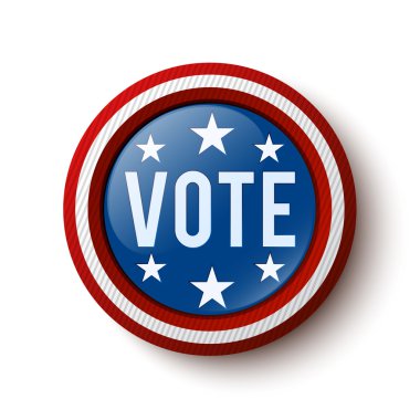 Vote button. United States Election clipart