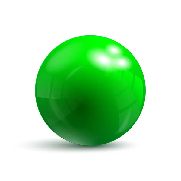 Esfera Verde Isolada em Fundo Branco — Vetor de Stock