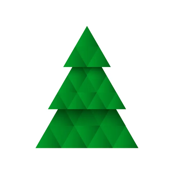 Jul träd isolerad på vit bakgrund — Stock vektor