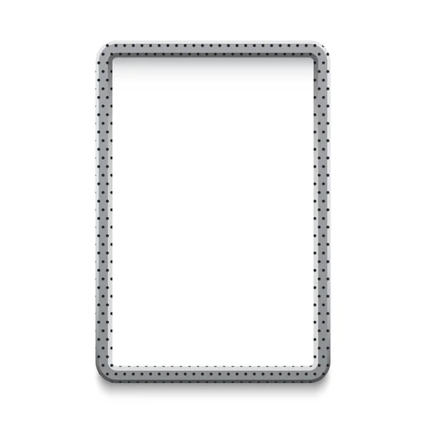 小孔的金属铝横幅 — 图库矢量图片
