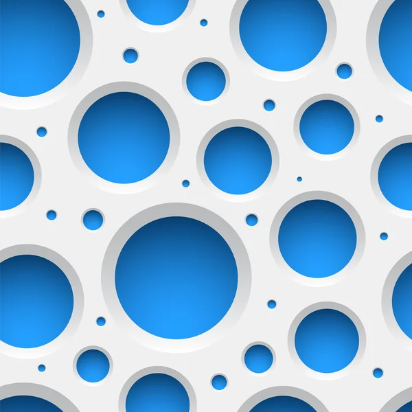 穴と白いプラスチックのシームレスなパターン — ストックベクタ