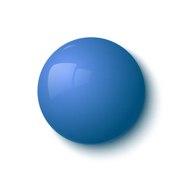 Bouton bleu brillant — Image vectorielle