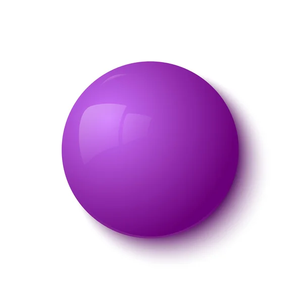 Purple glossy button — Stock Vector