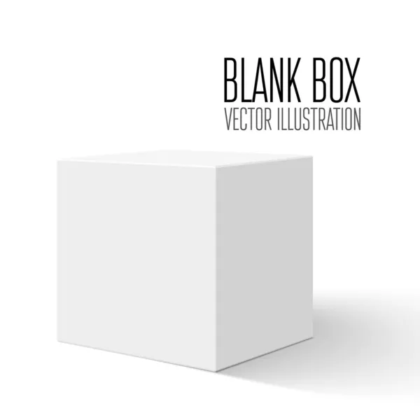 Caja blanca en blanco — Archivo Imágenes Vectoriales