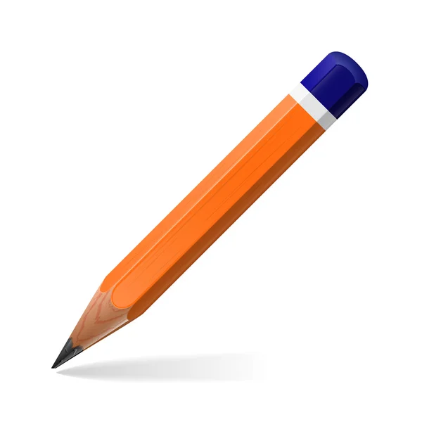연필은 흰 배경에 분리되어 있다 — 스톡 벡터