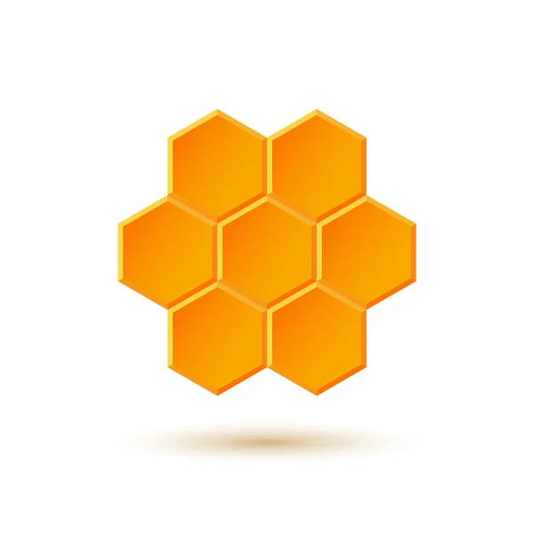 Icon with honeycombs — Stock Illustration Icon with honeycombs Stock Vector