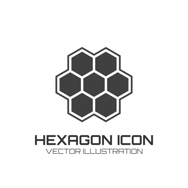 Icono de hexágono — Vector de stock