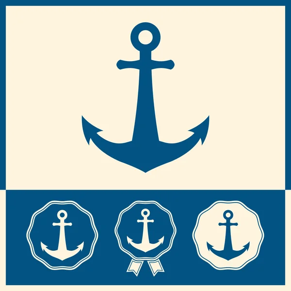 Anchor icon set — Stock Vector