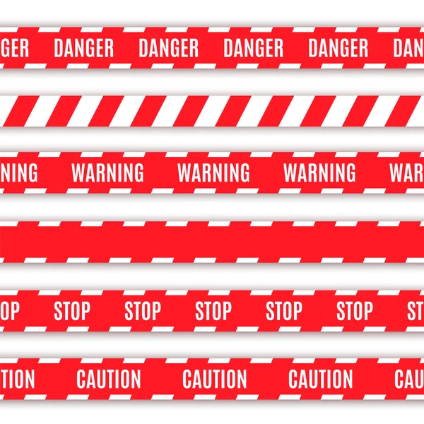 Set of warning tapes — Stock Vector