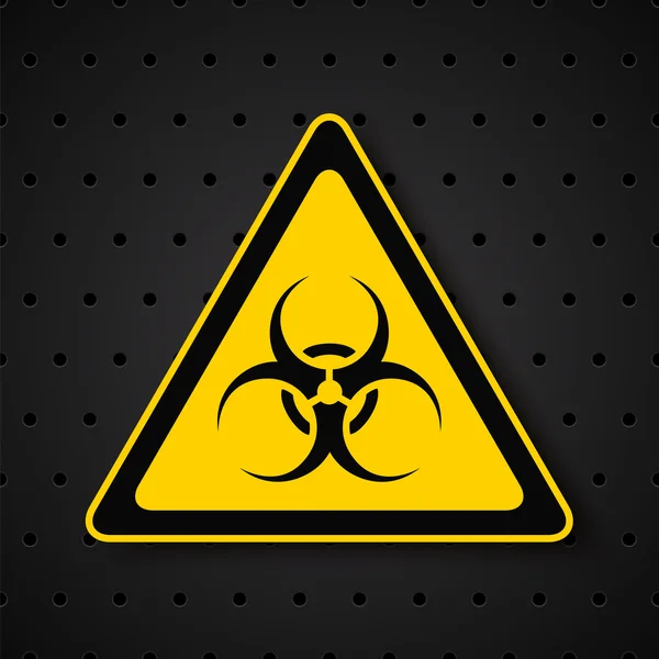 Biohazard-Symbol auf dunklem Hintergrund — Stockvektor